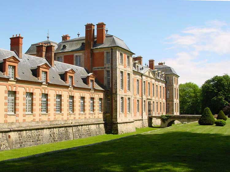 La façade arrière du château